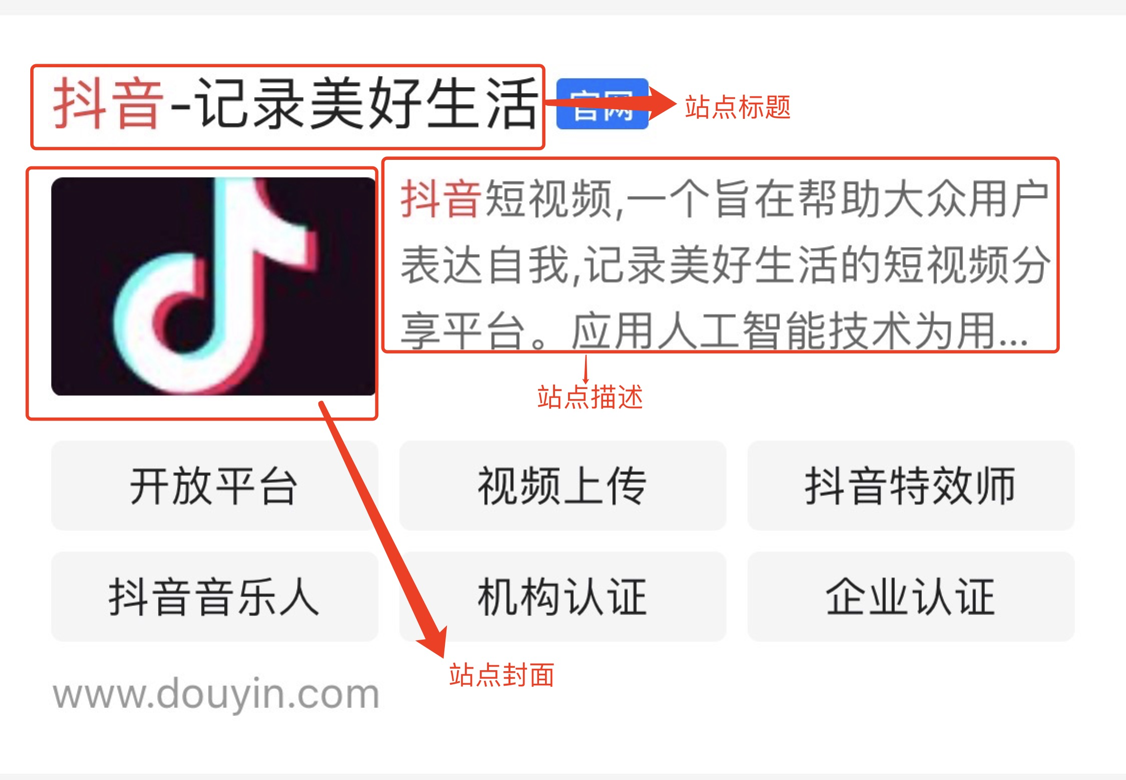 头条搜索站点属性填写要求说明
