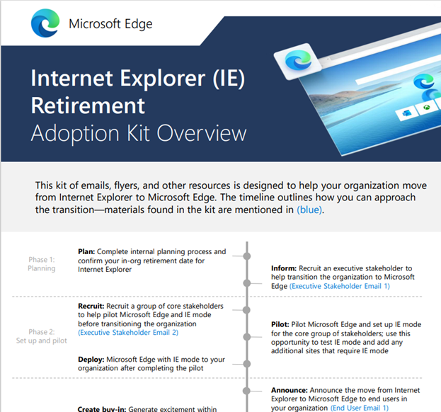 Microsoft Edge 企业版客户采用工具包